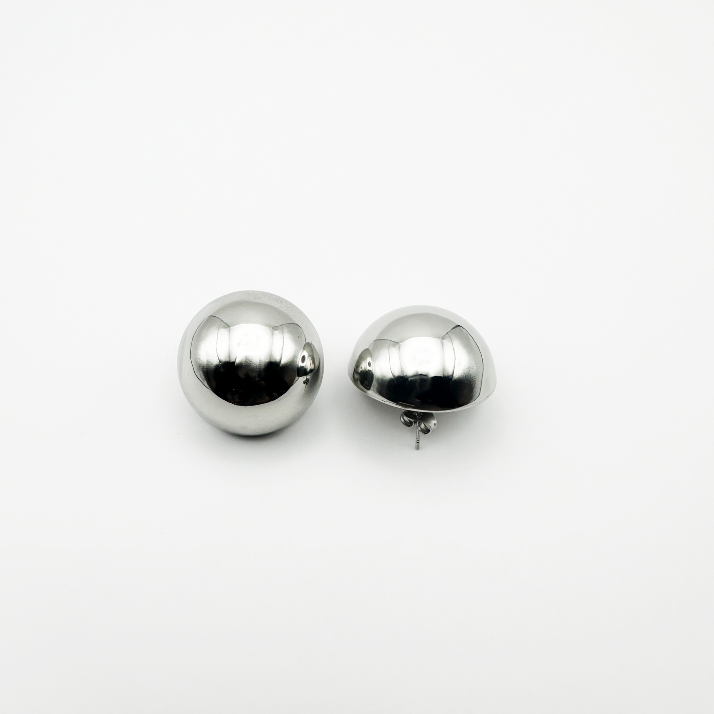 Orecchini puff argento