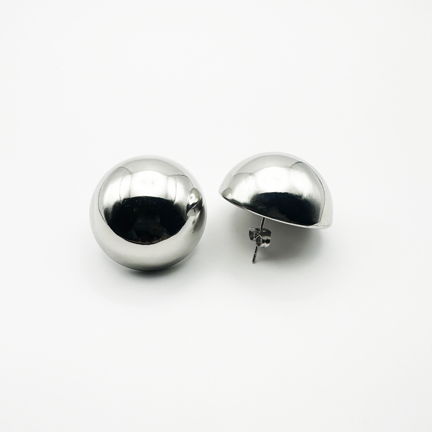 Orecchini puff argento