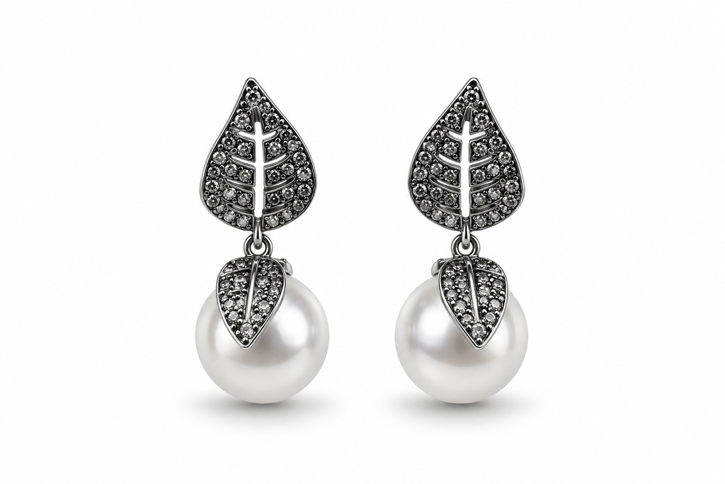 Orecchini Pearl Leaf