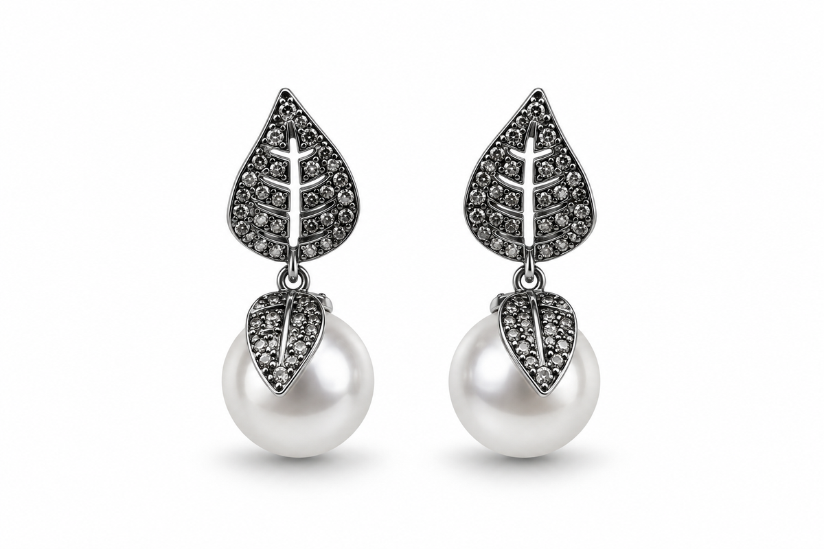 Orecchini Pearl Leaf