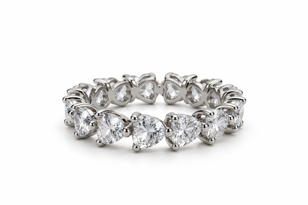 Anello Eternity Cuori