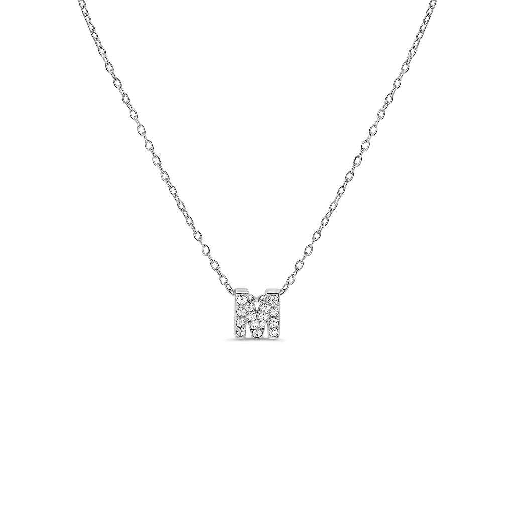 Collana Lettera Strass
