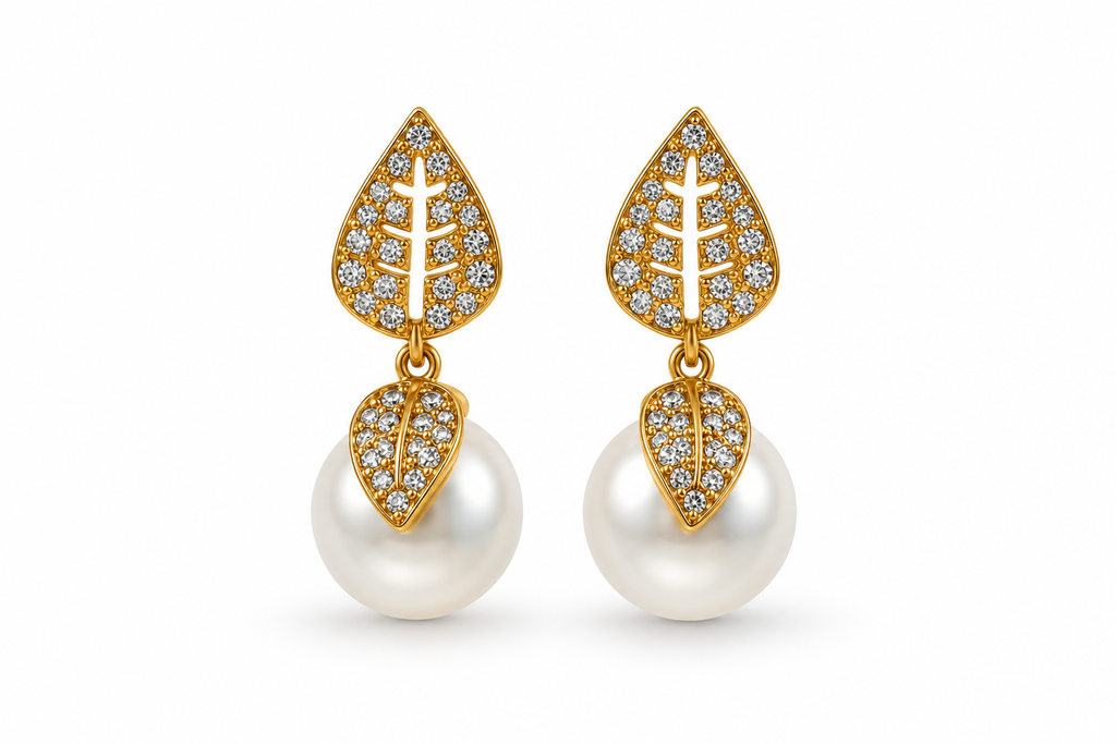 Orecchini Pearl Leaf