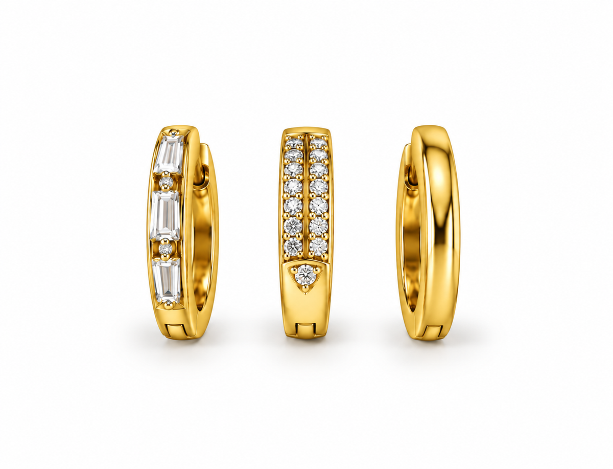 Orecchini Mini Rings Set da 3