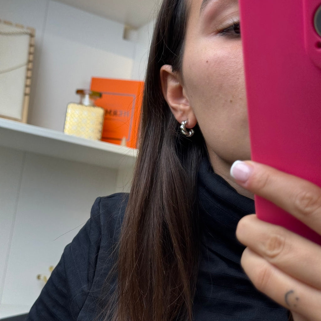 Athena silver earrings