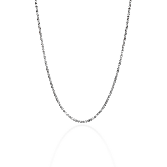 Box Chain Necklace Silver