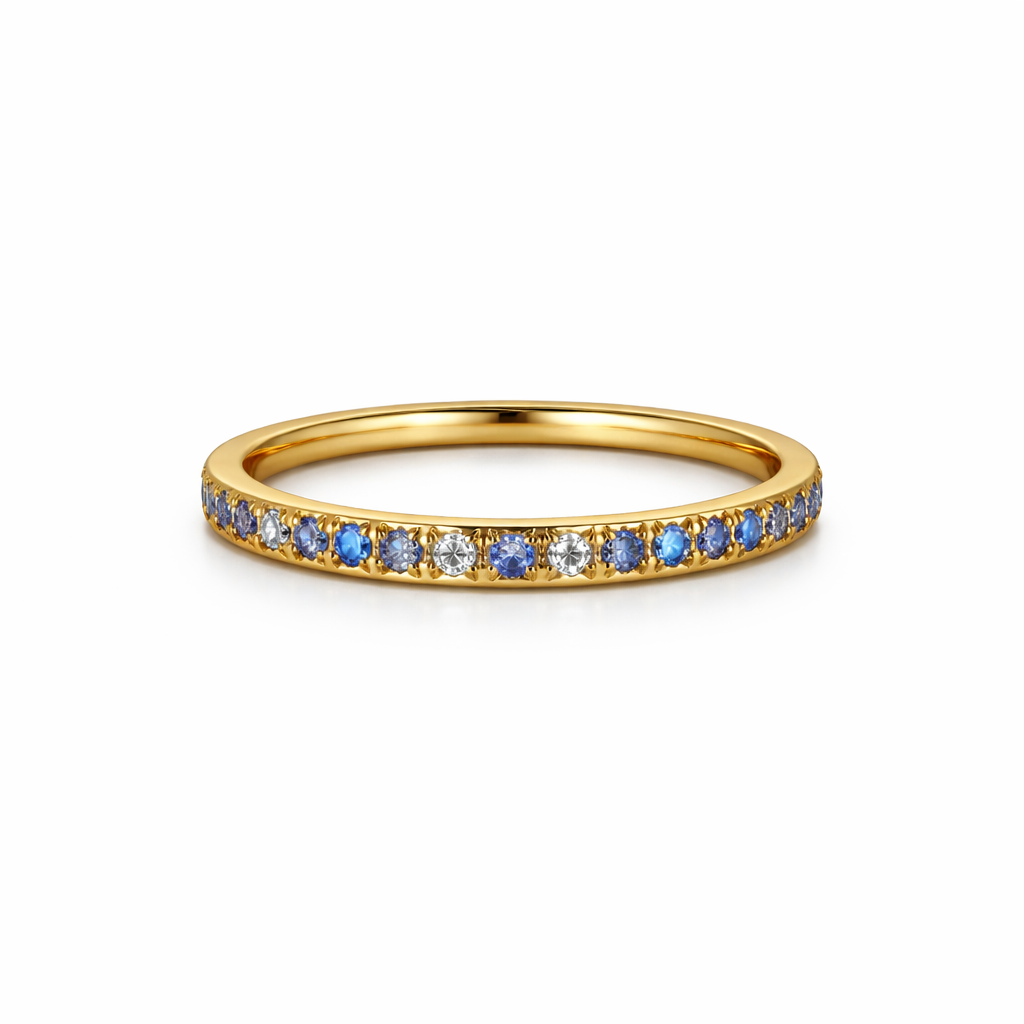 Anello Fedina Azzurro