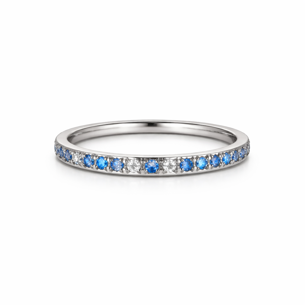 Anello Fedina Azzurro