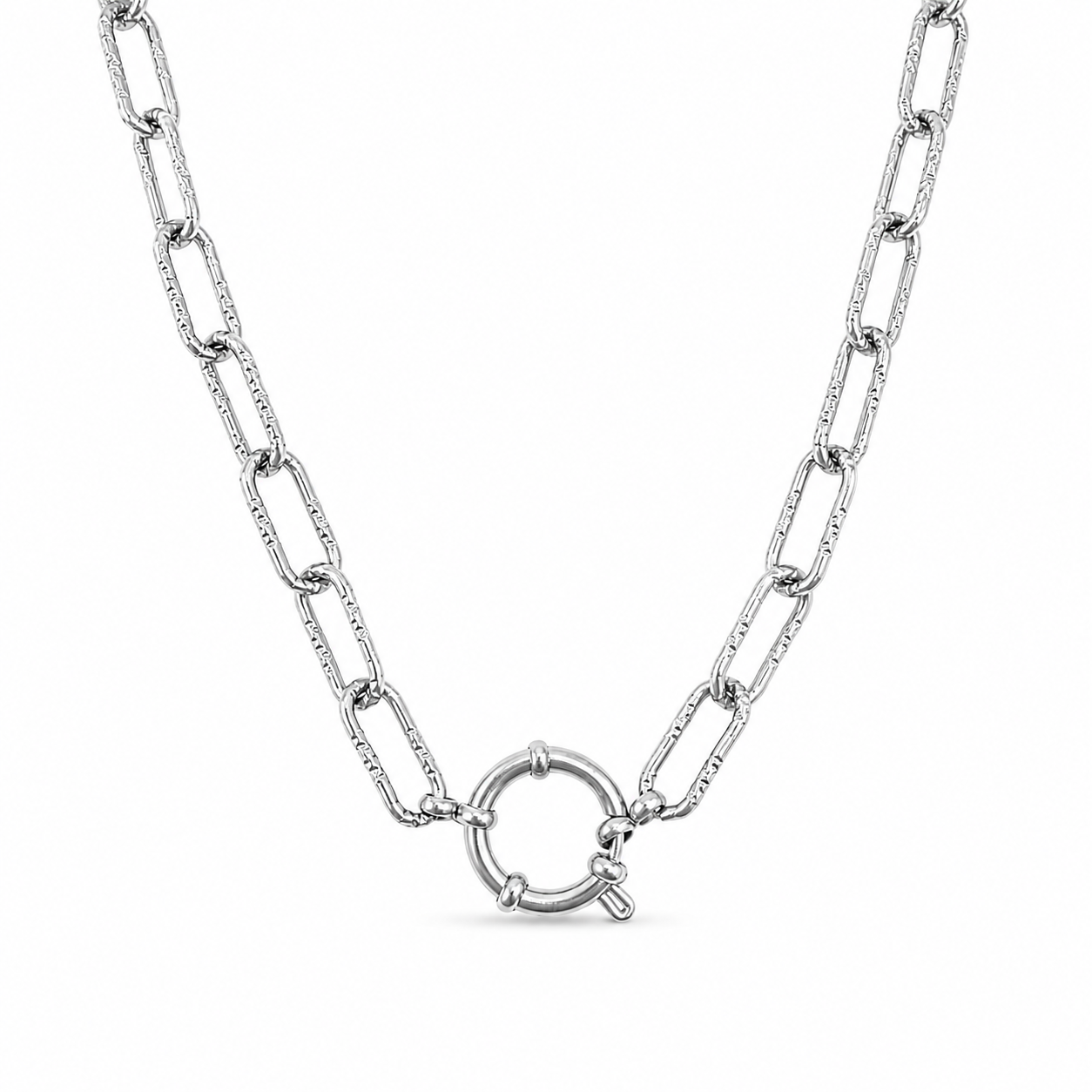 Collana Paper Clip Satinata Personalizzabile