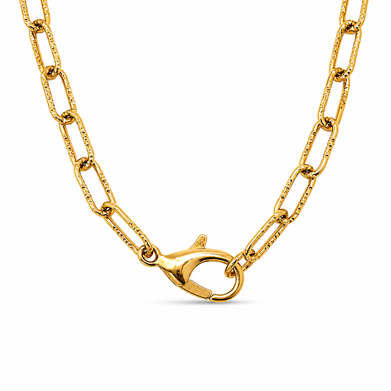 Collana Paper Clip Satinata Personalizzabile