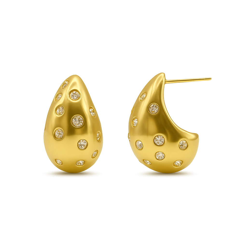 Orecchini Goccia Strass