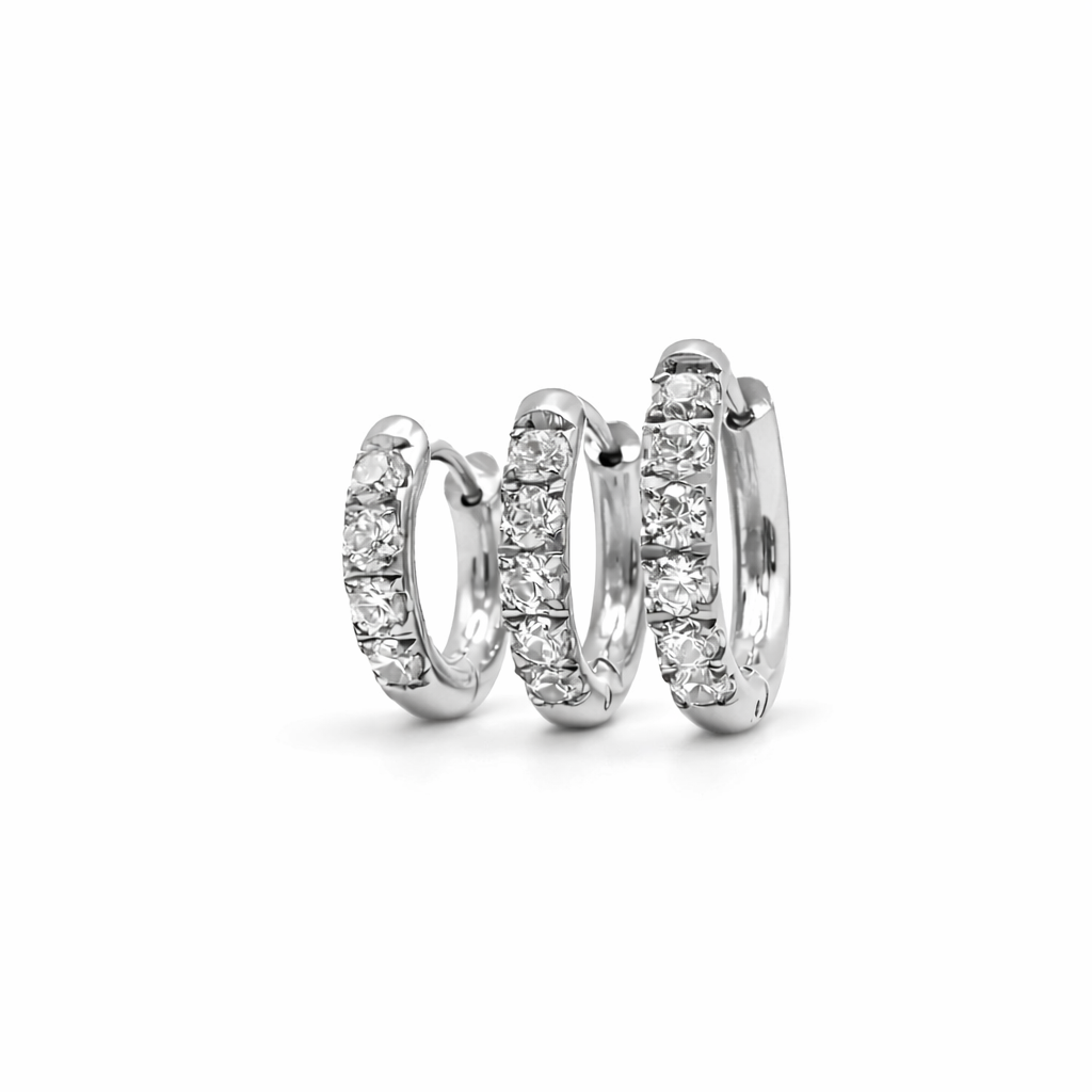 Orecchini Hoop Gradiente Strass
