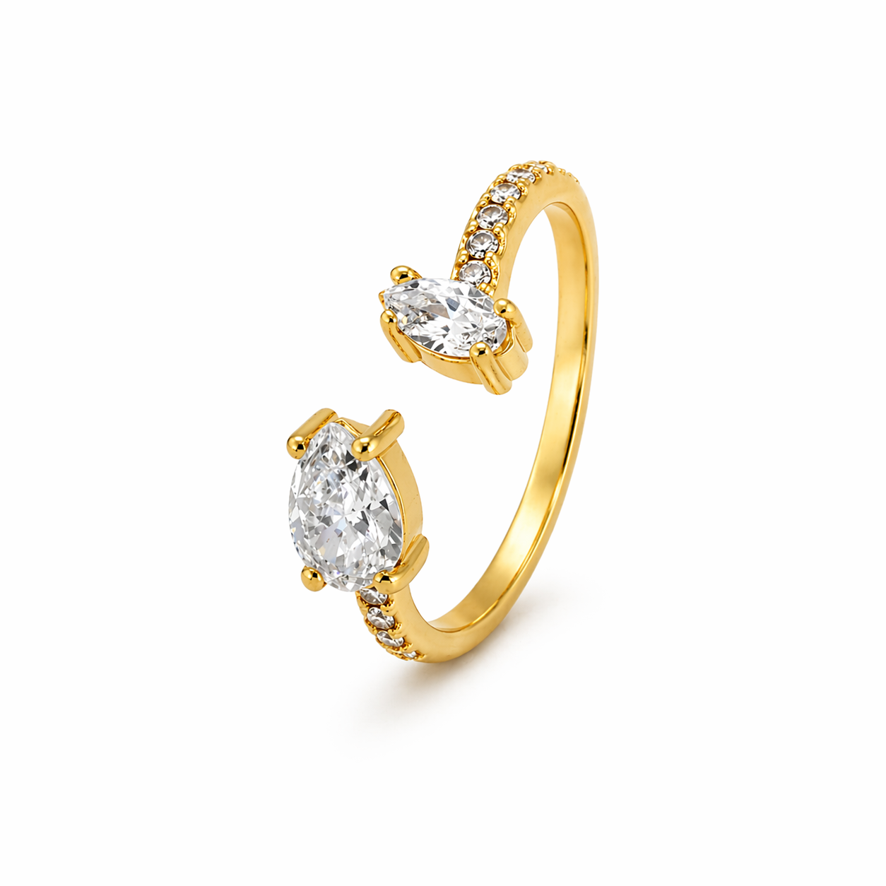 Anello Double Zircon
