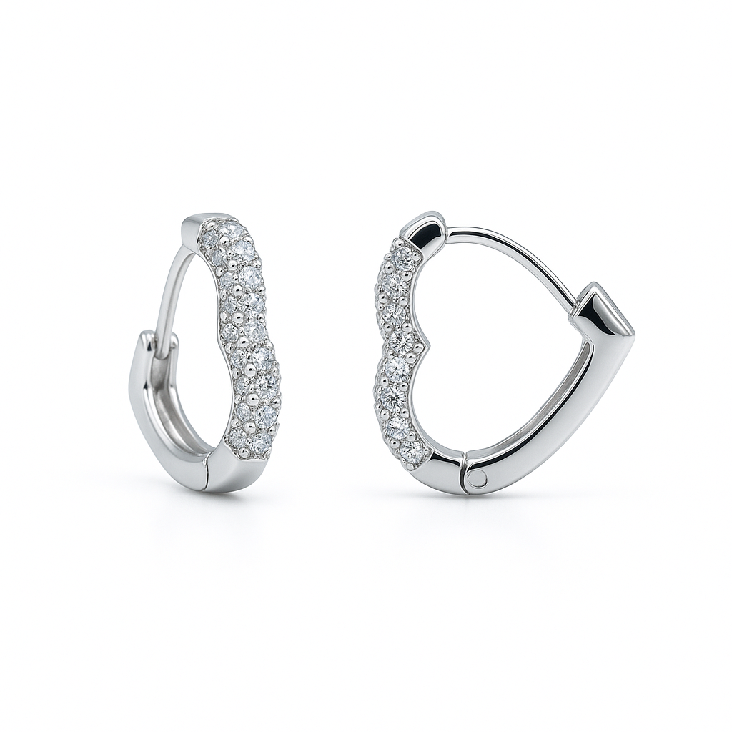 Orecchini Cuore Zirconato