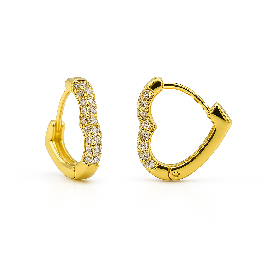 Orecchini Cuore Zirconato