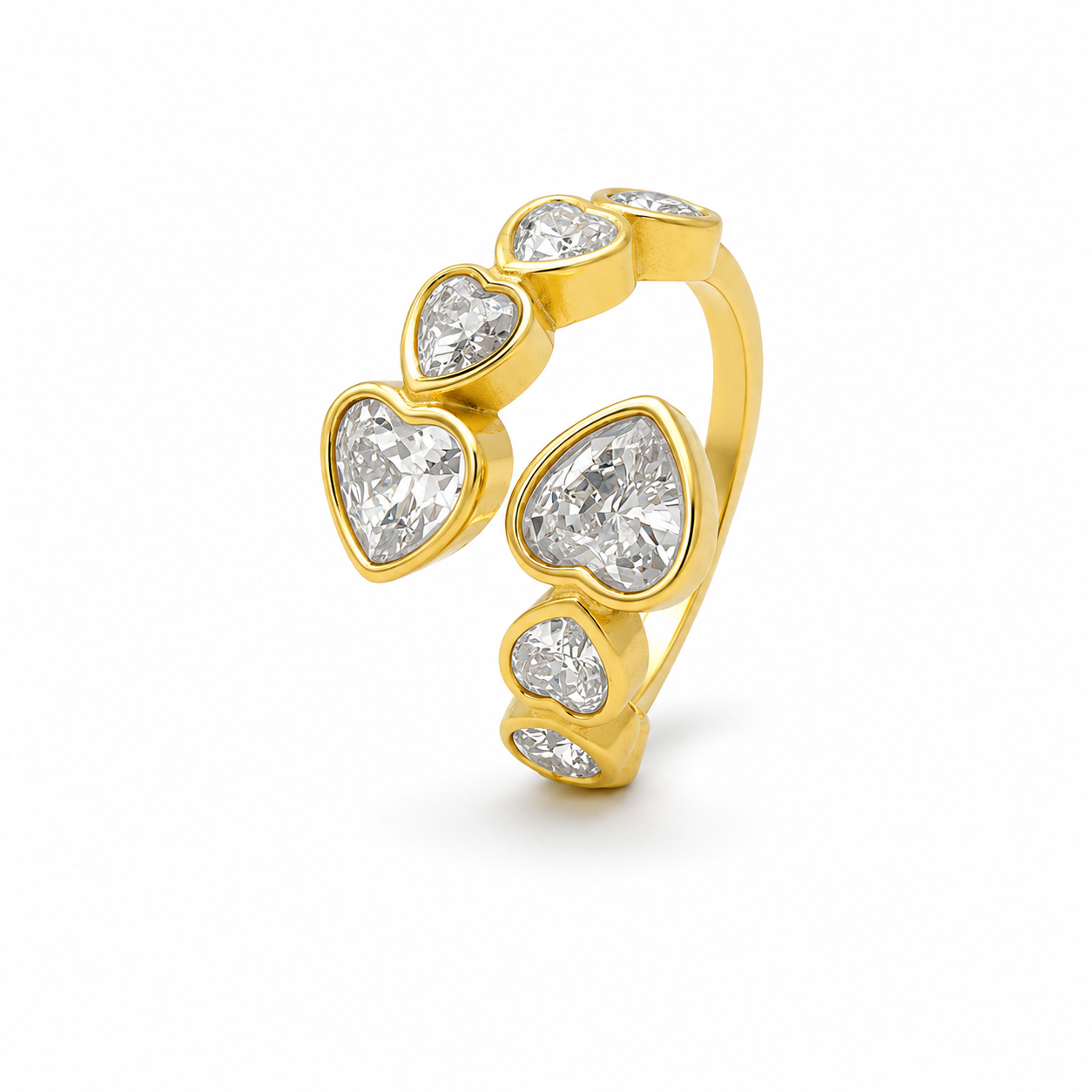 Anello Cuori Zirconati
