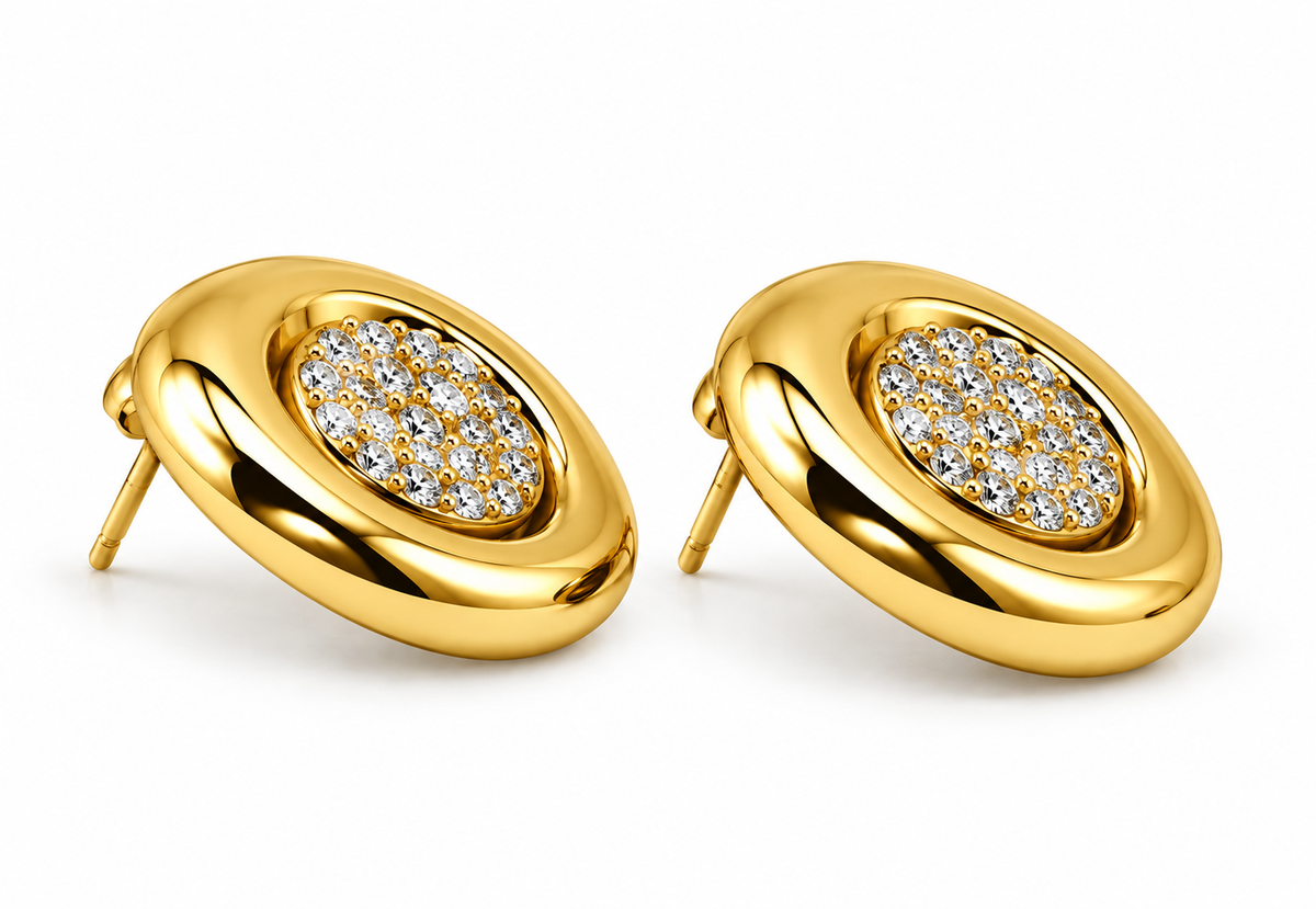 Orecchini Sparkle Button