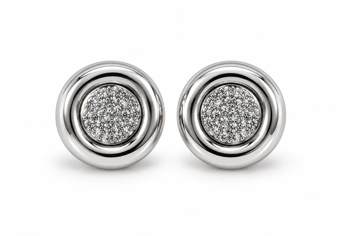 Orecchini Sparkle Button
