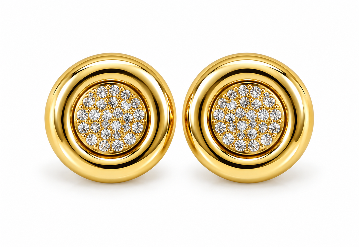 Orecchini Sparkle Button