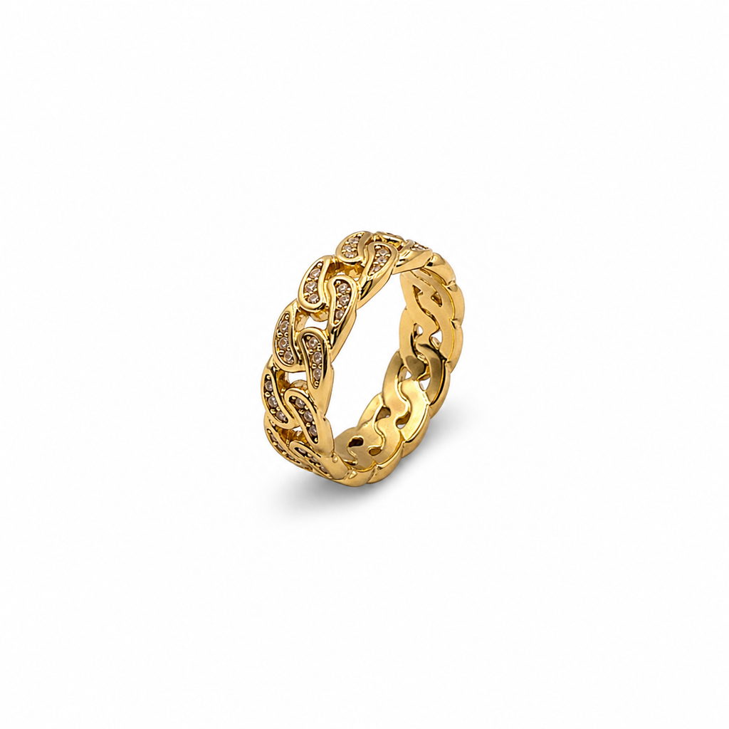 Anello Chain Strass