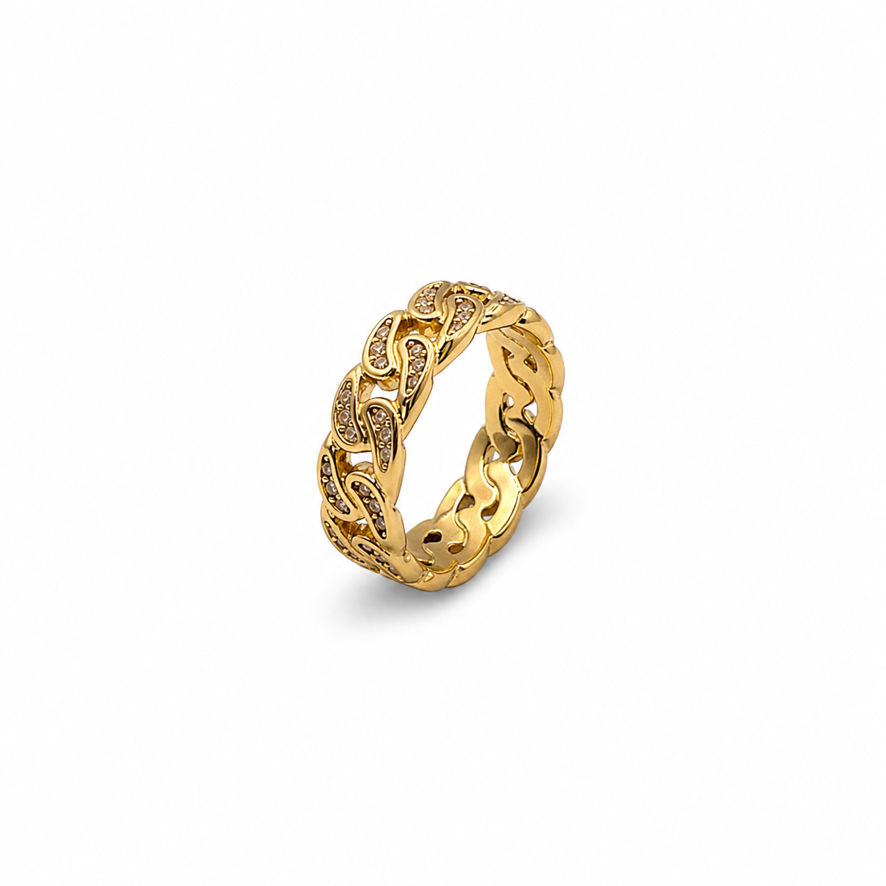 Anello Chain Strass
