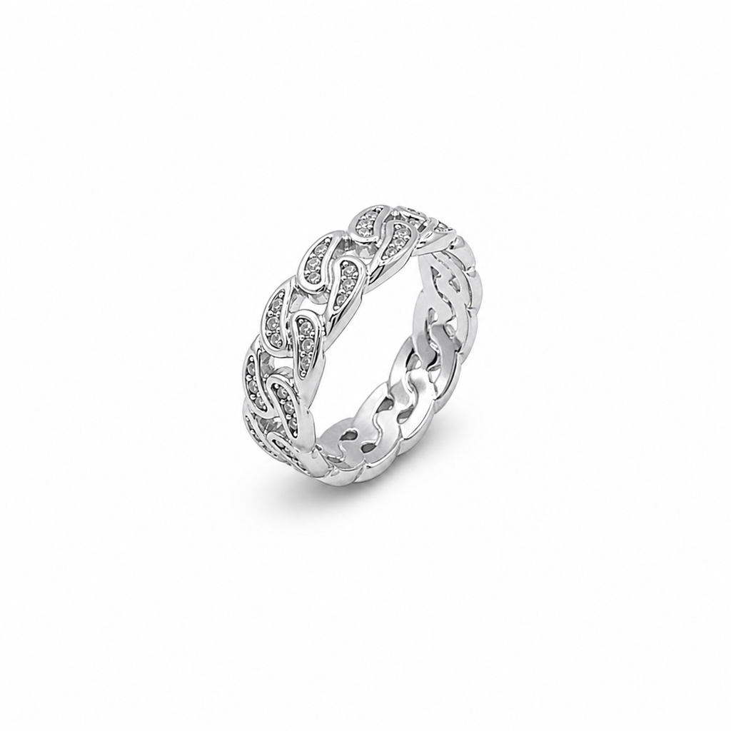 Anello Chain Strass