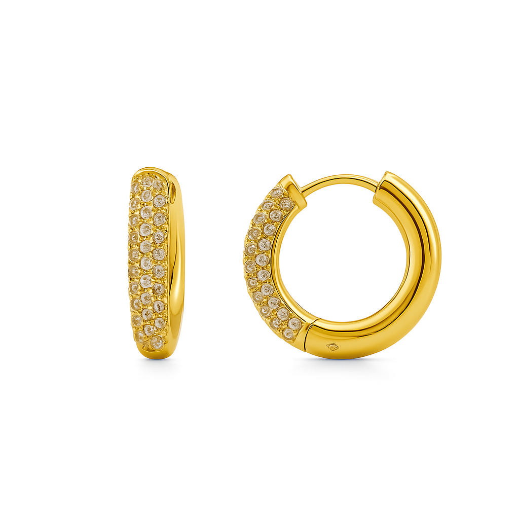 Orecchini Hoop Bold Strass