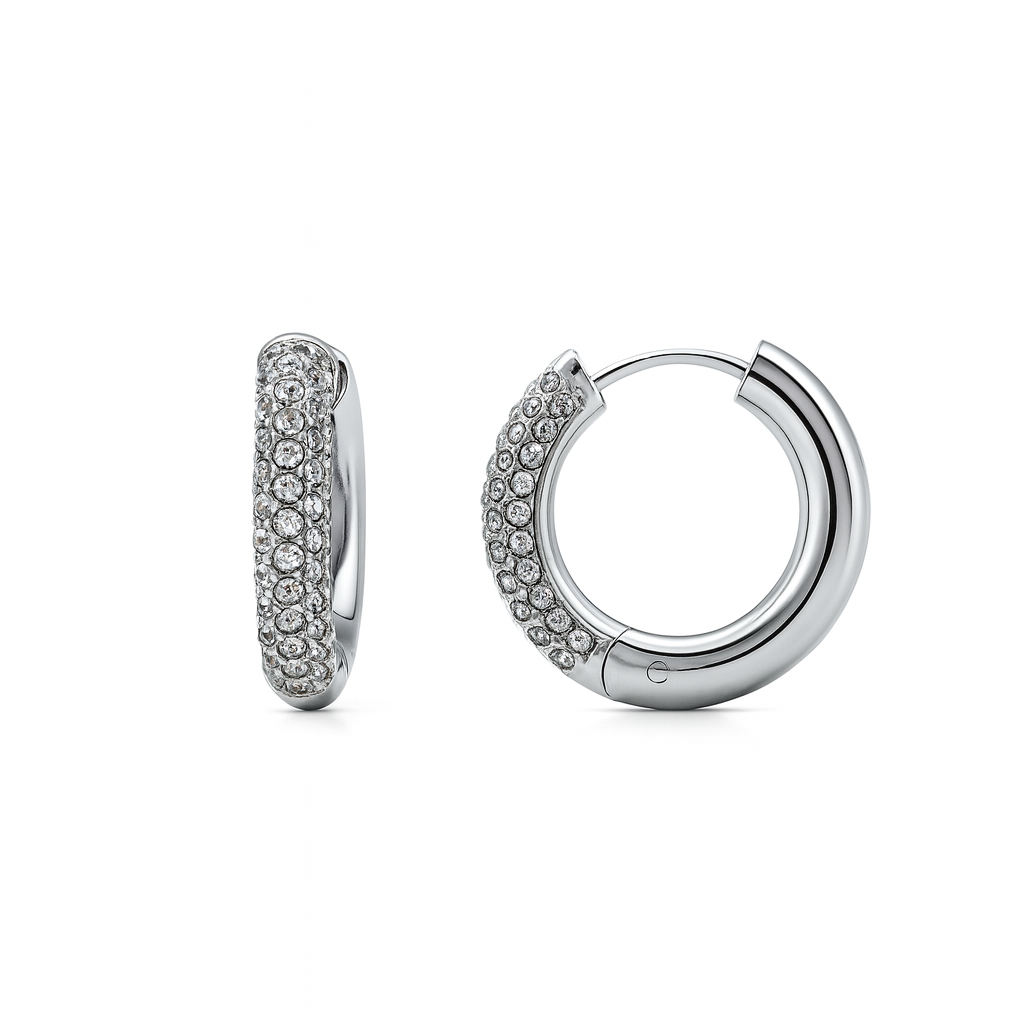 Orecchini Hoop Bold Strass