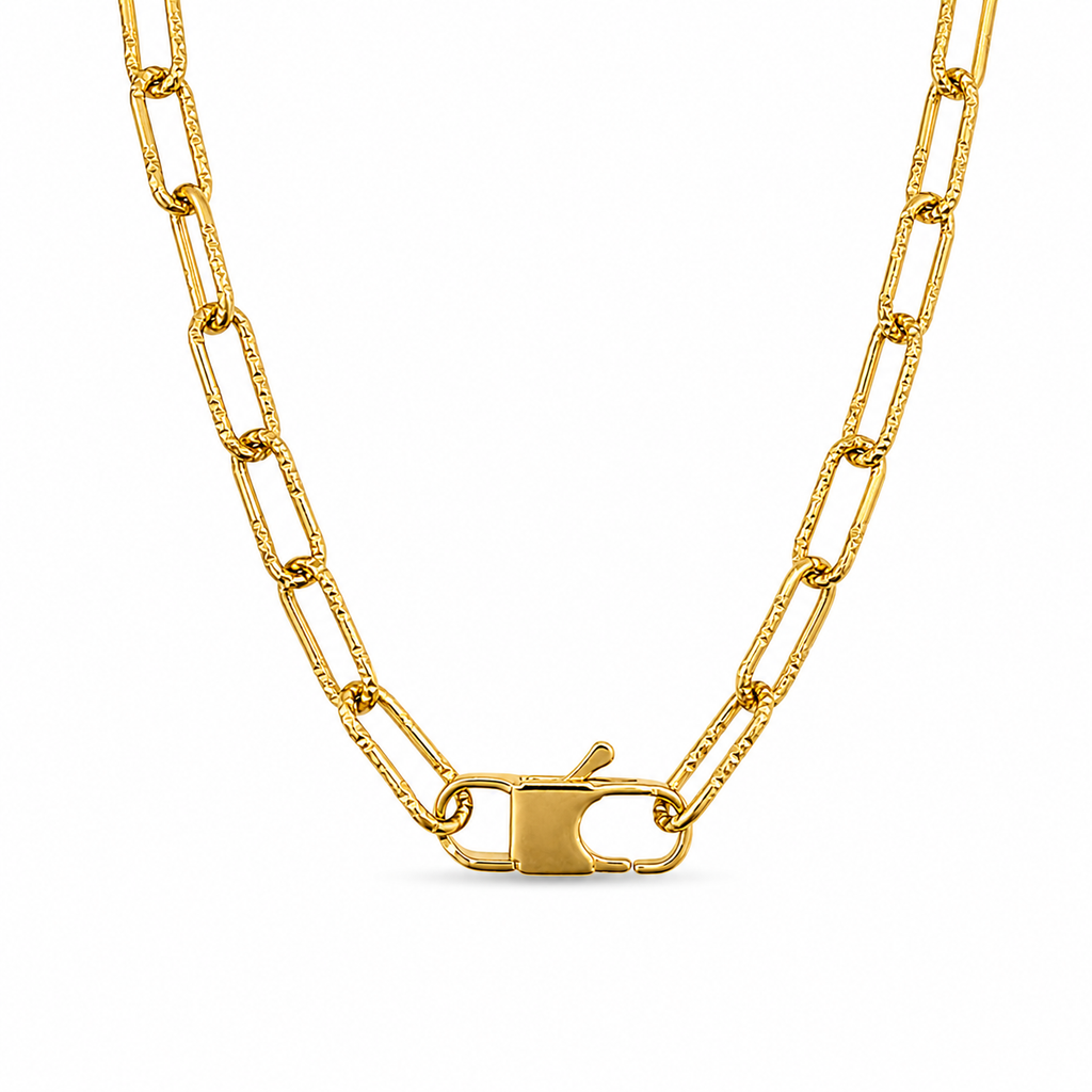 Collana Paper Clip Satinata Personalizzabile