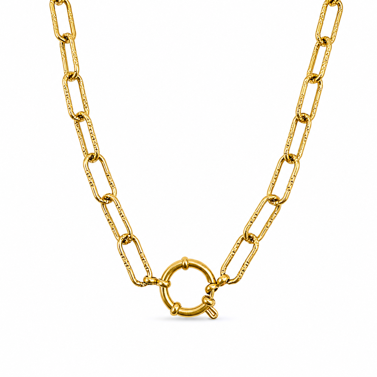 Collana Paper Clip Satinata Personalizzabile