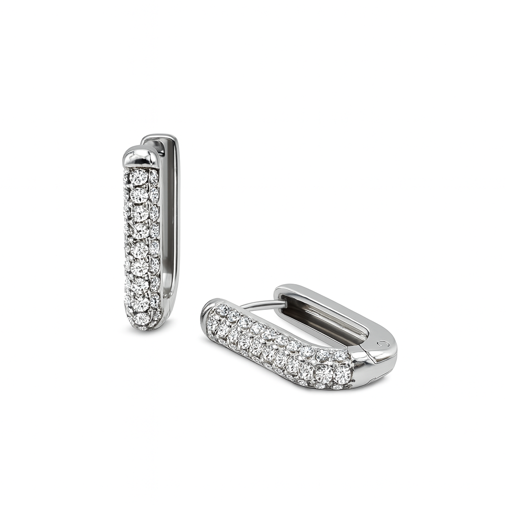 Orecchino Square Strass