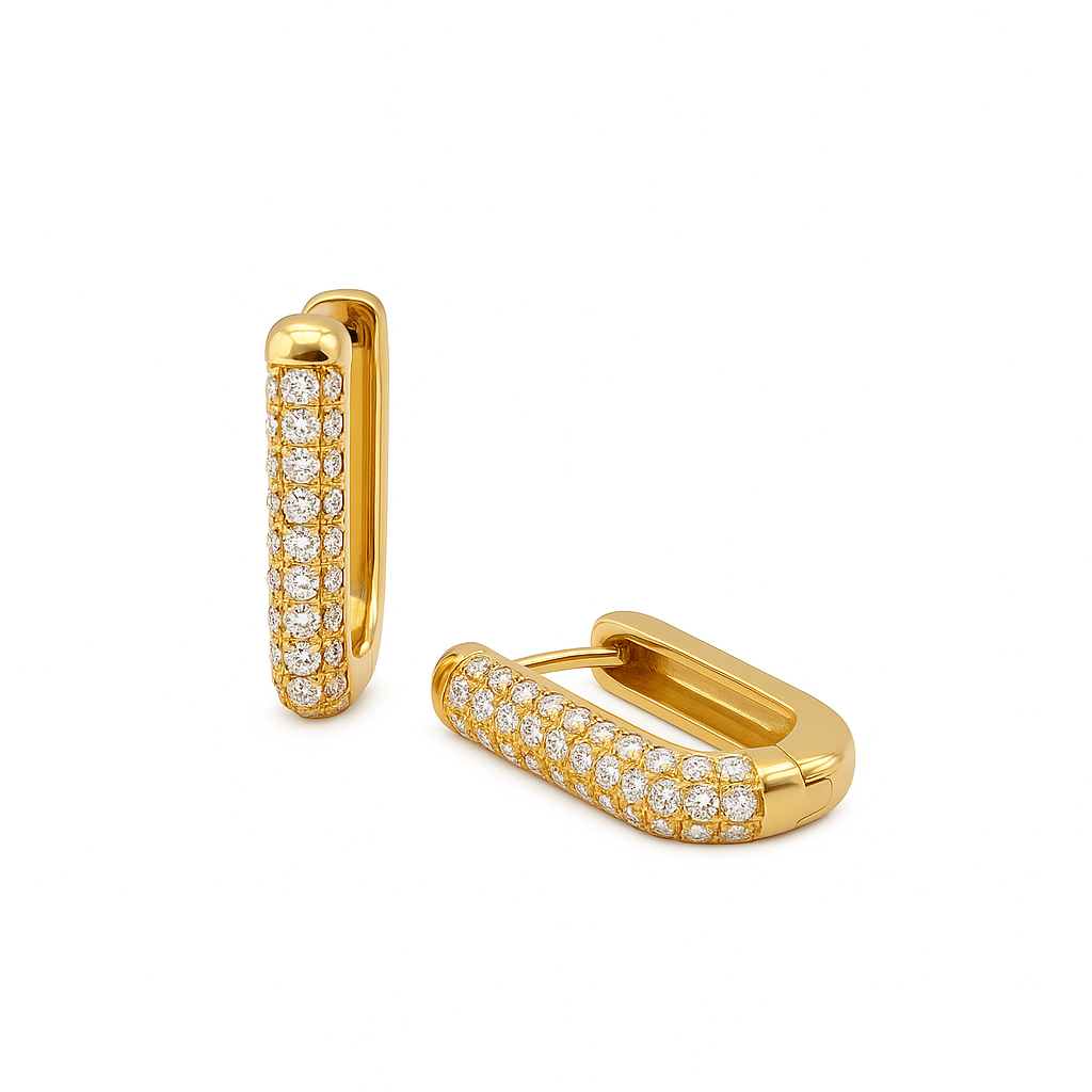 Orecchino Square Strass