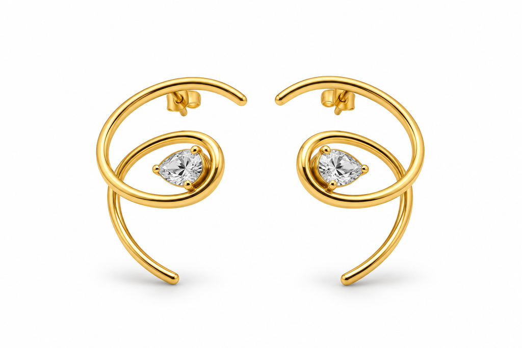 Orecchini Stelo Zircon