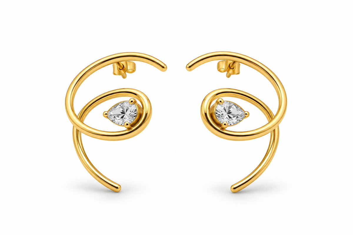 Orecchini Stelo Zircon