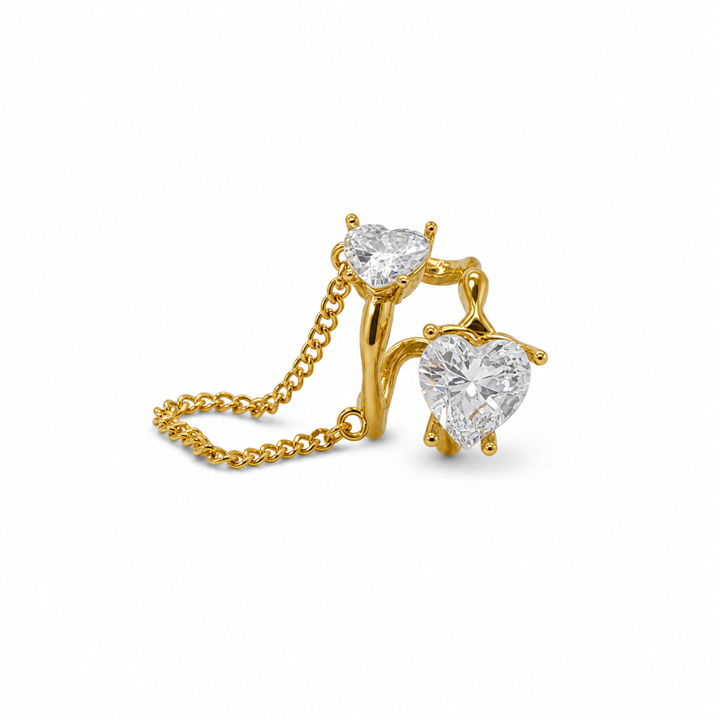 Earcuff Double Heart