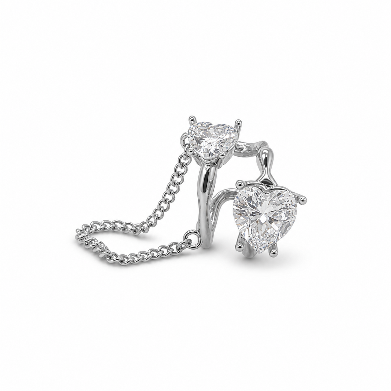 Earcuff Double Heart