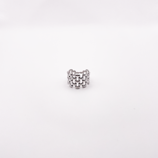 Anello chess argento