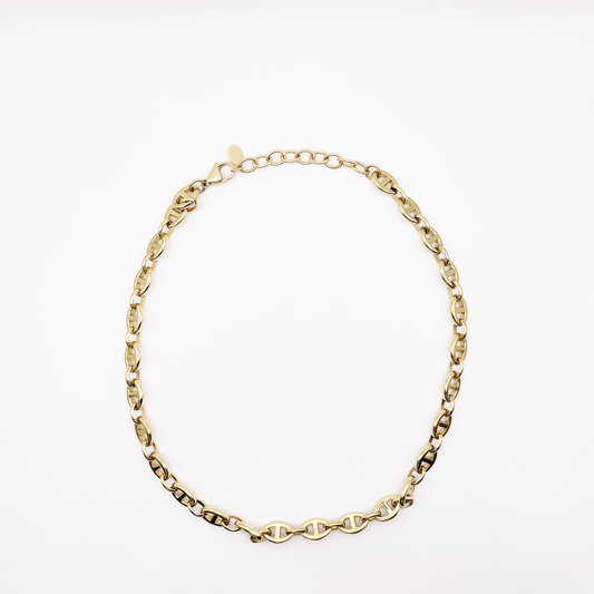 Collana chain incrociata oro