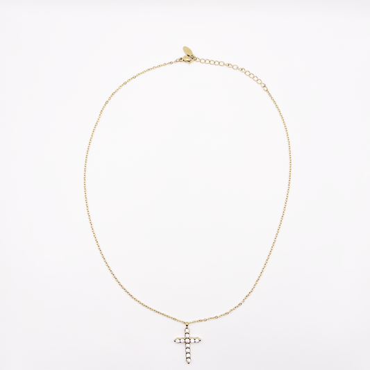 Collana croce media oro