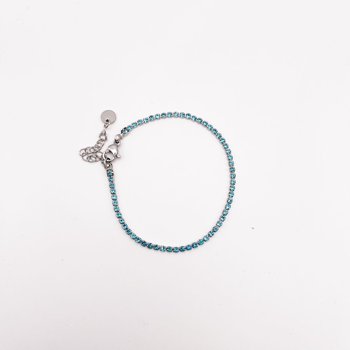 Bracciale tennis azzurro